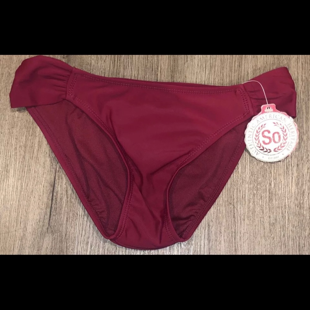 SO burgundy bikini bottoms XS